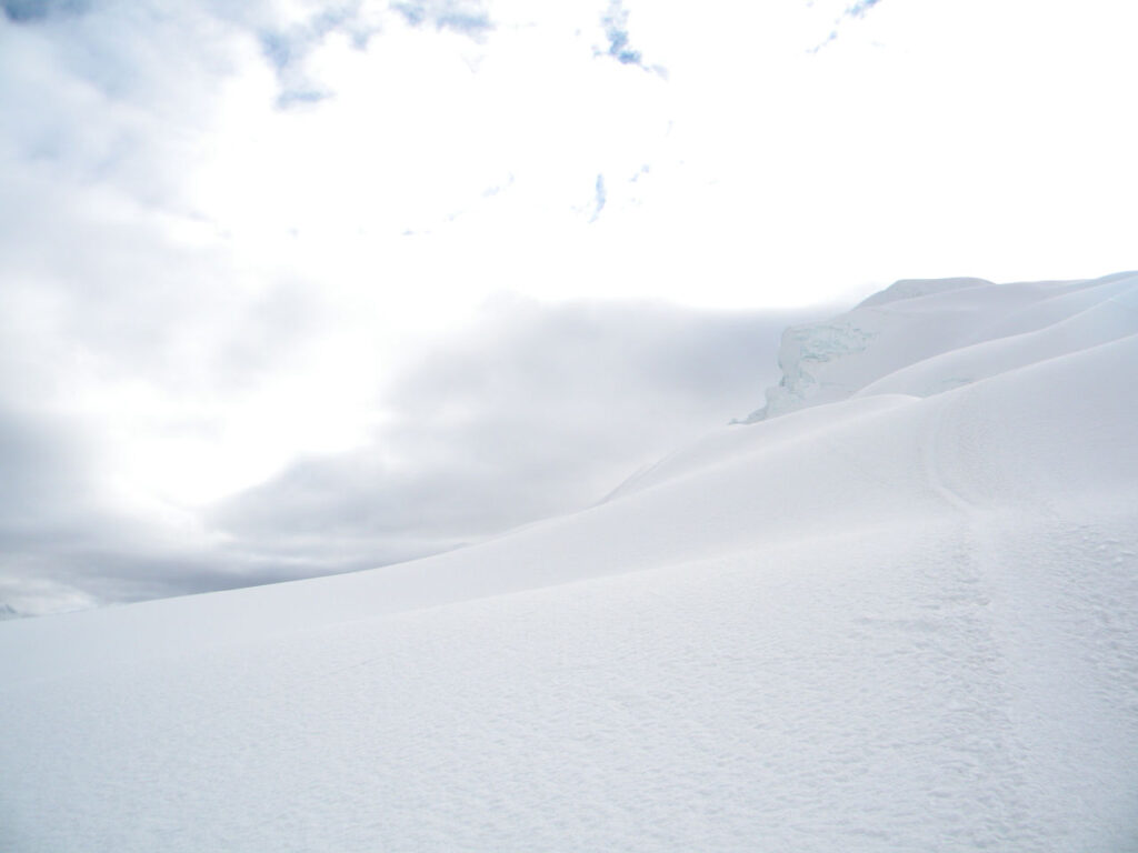 Descent from the summit of Pisco