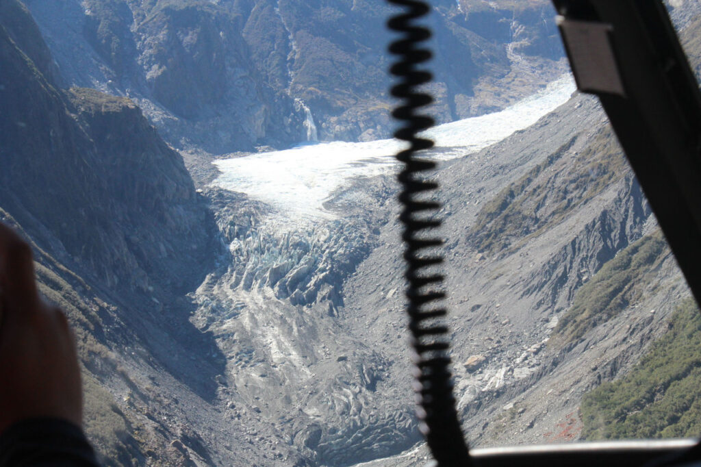 Helicopter view of Fox Glacier - New Zealand