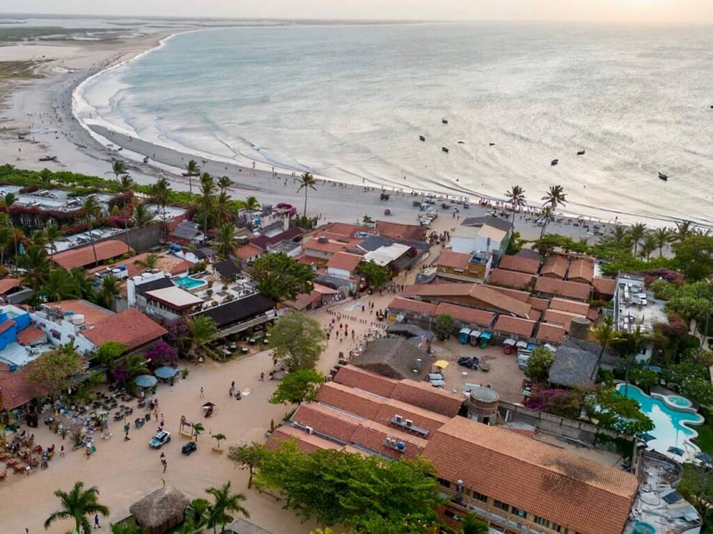 Aerial view of the village of Jericoacoara.