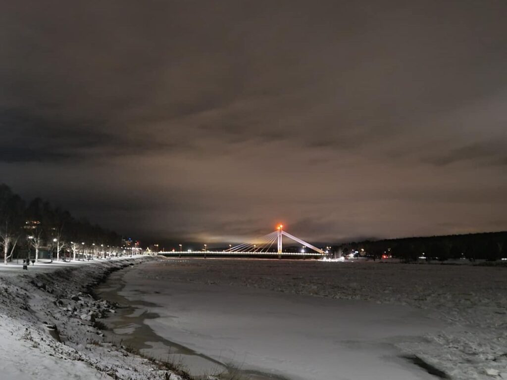 Cable-stayed bridge in Rovaniemi