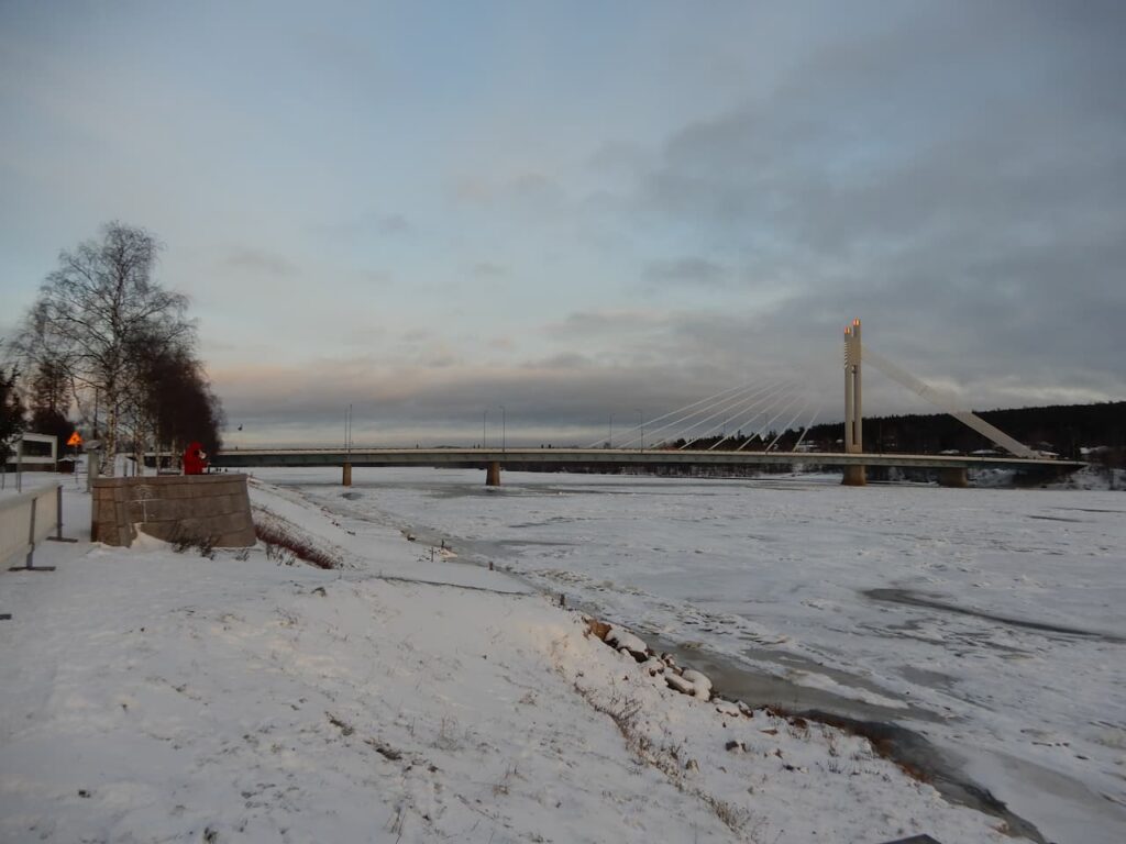 Frozen Kemijoki River
