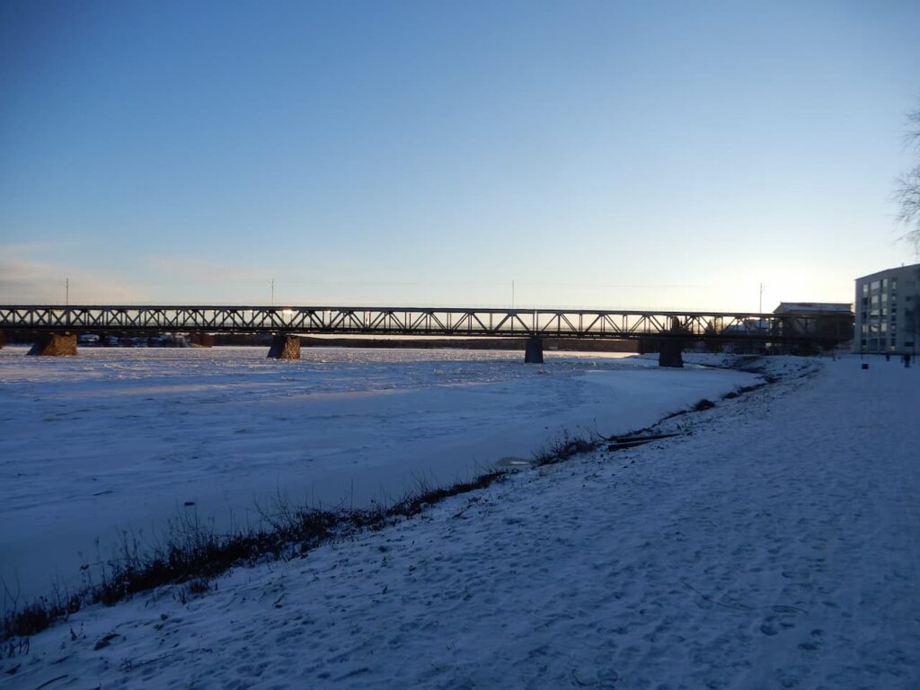 Frozen Kemijoki River