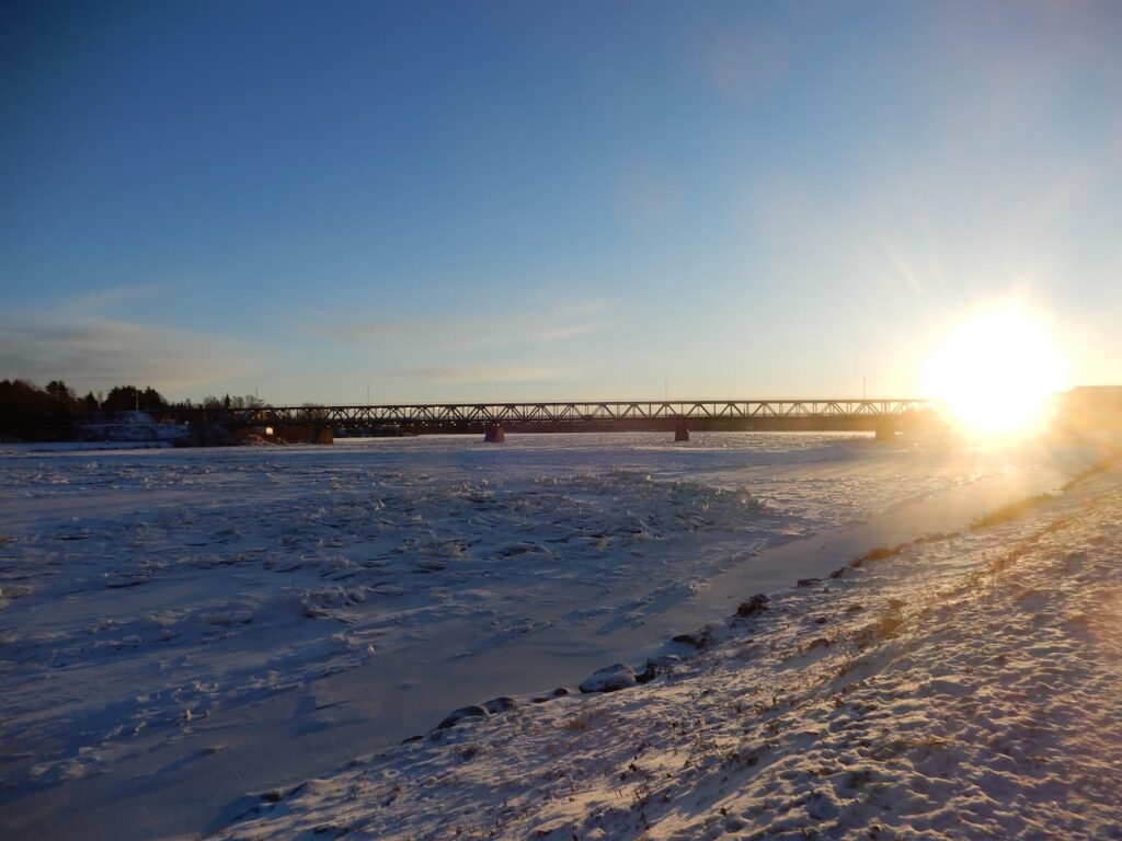 Frozen Kemijoki River