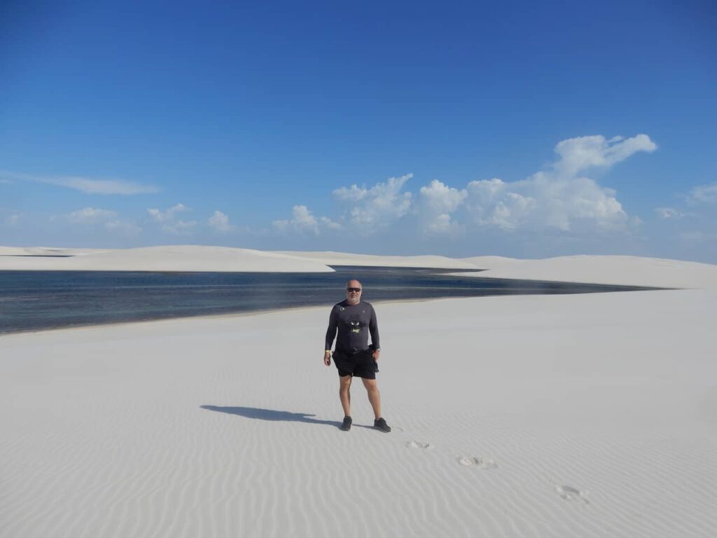 Eu na lagoa Emendada