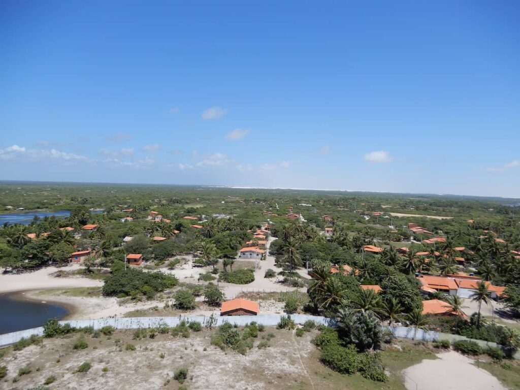 Vista de cima do farol preguiças