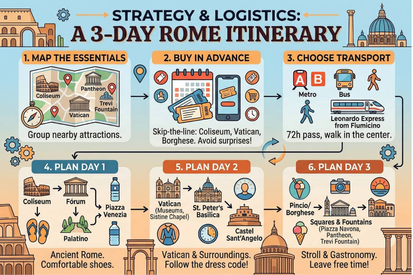 Rome 3 days itinerary