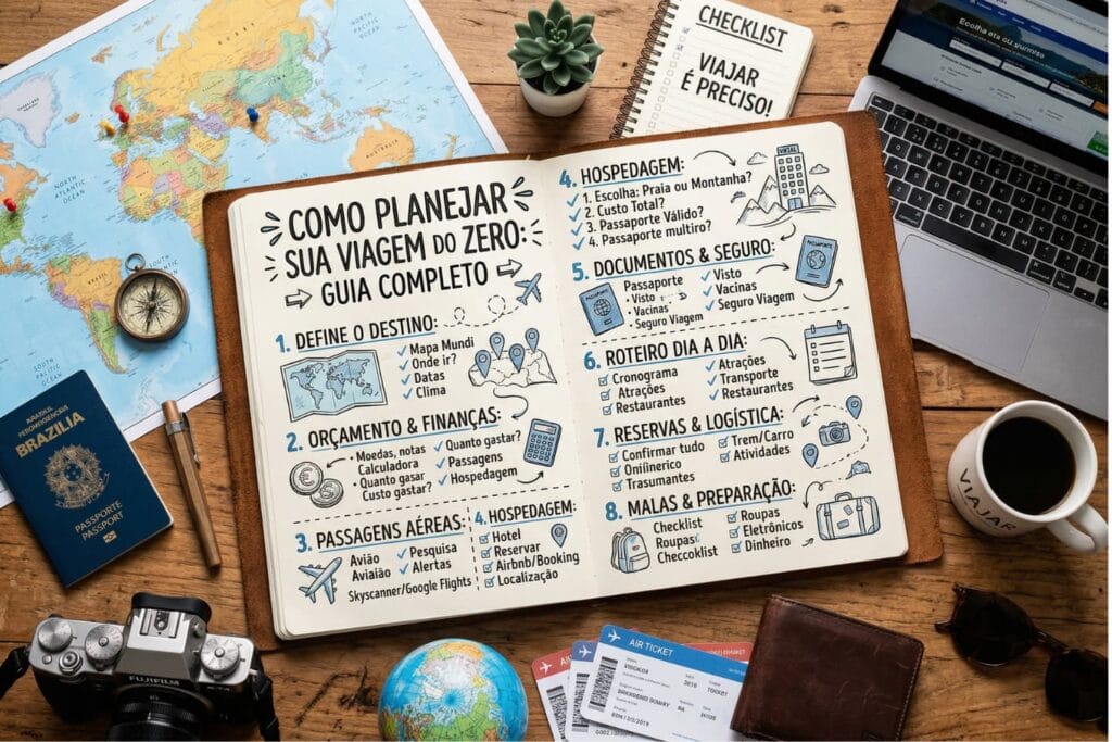 como planejar sua viagem do zero