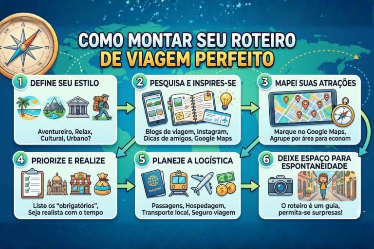 Como montar um roteiro de viagem perfeito