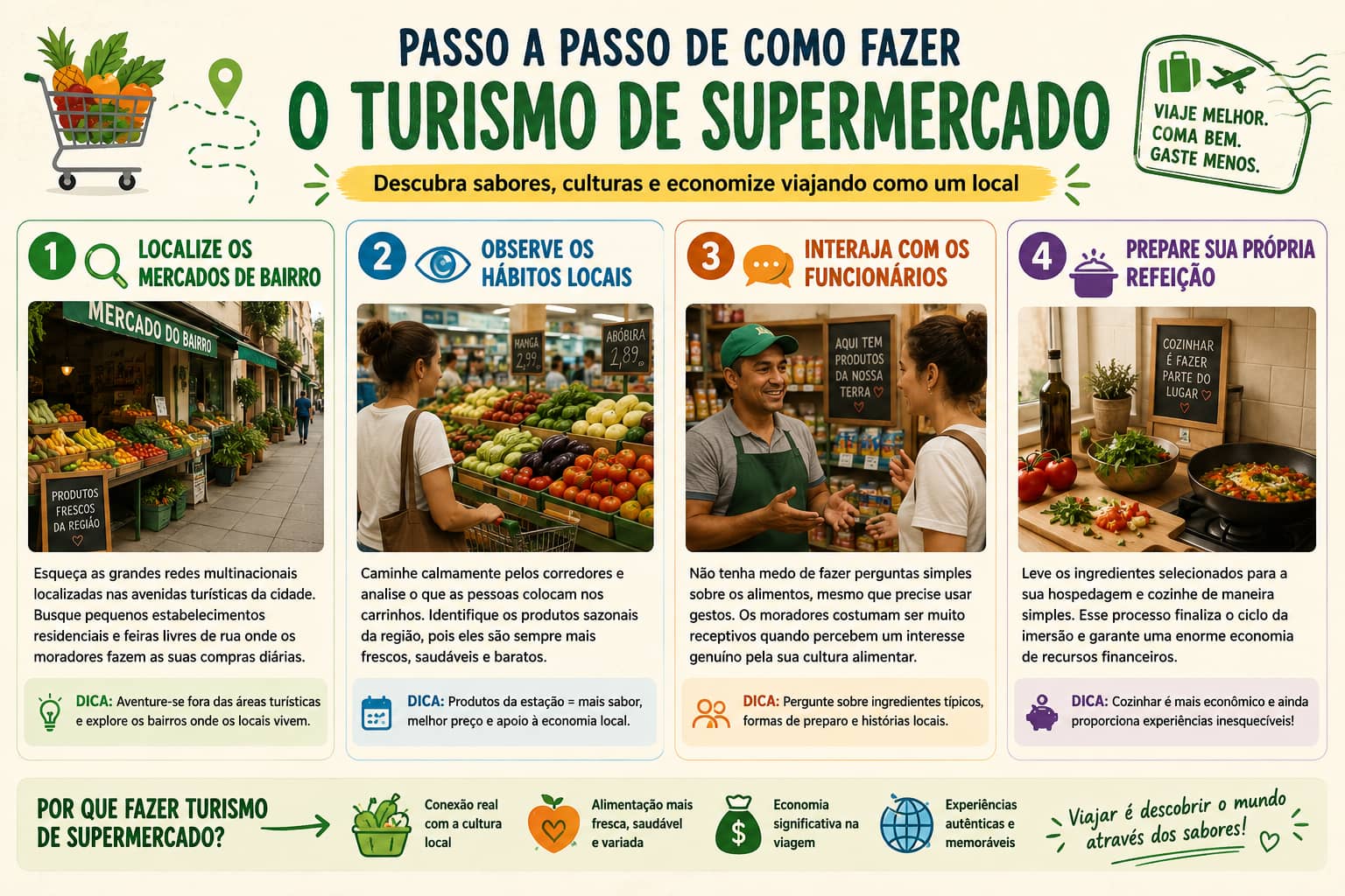 turismo de supermercado - passo a passo